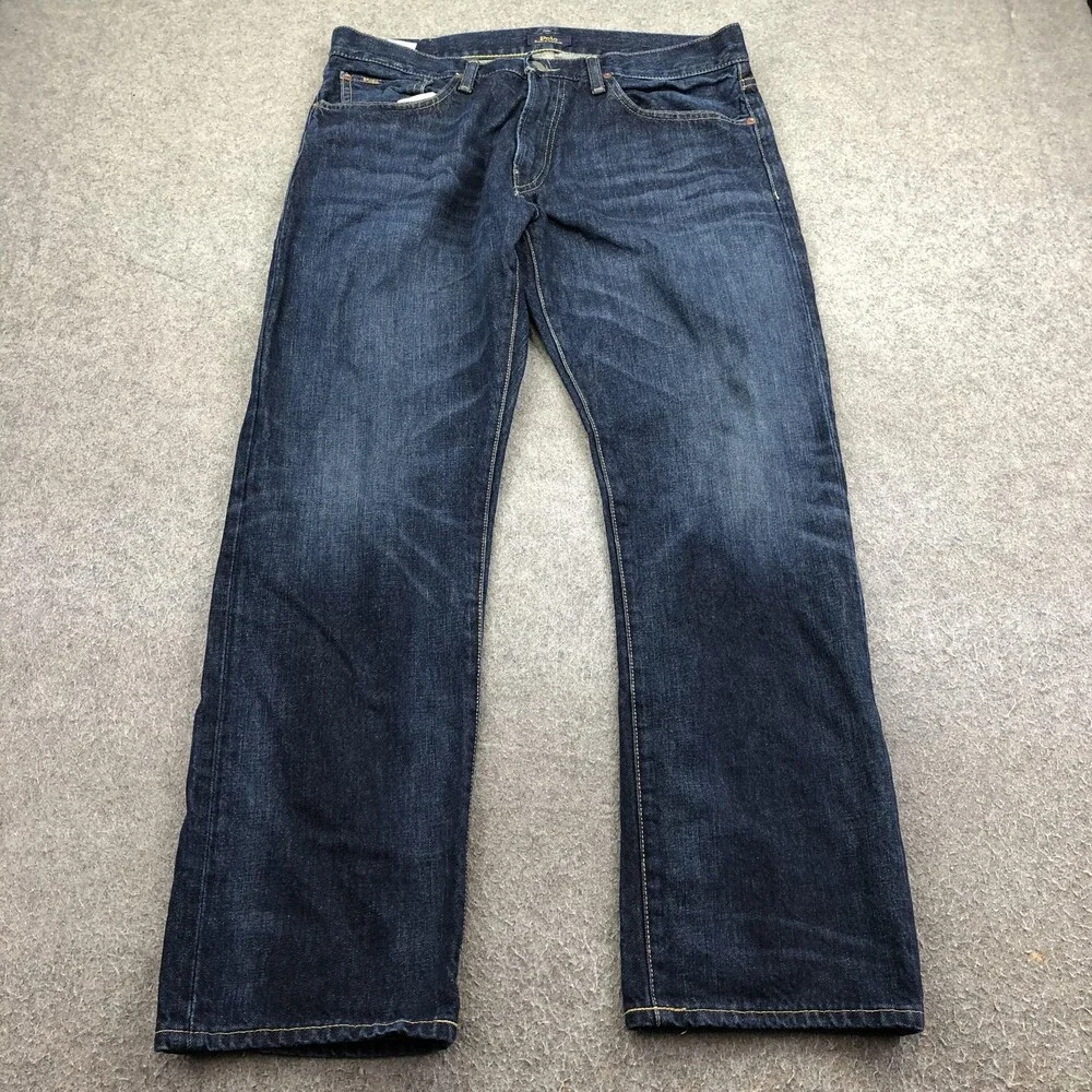 Polo Ralph Lauren Jeans Mens 33x30 Blue Medium Wash Regular Straight Denim Pants